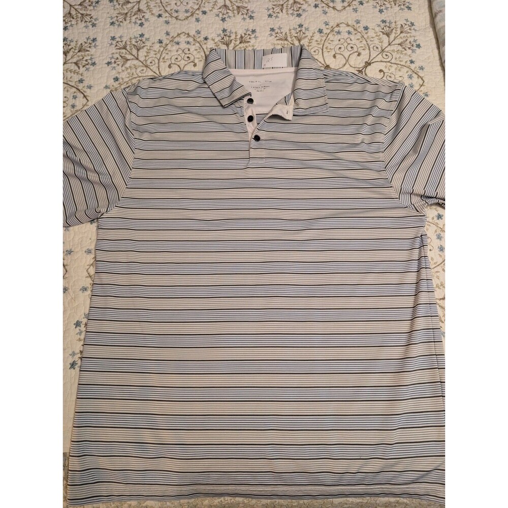 Austin Golf Mens Blue Striped Polo Shirt Size L Or XL?